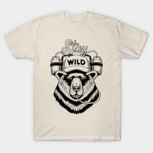 Bear stay wild lines T-Shirt